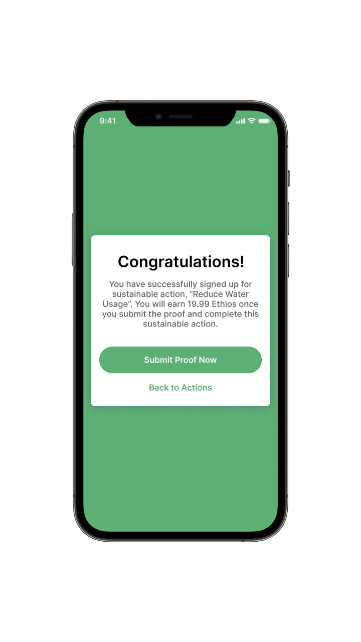 Congratulations Screen